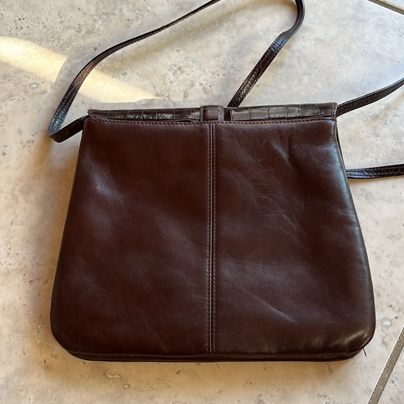 LIZ CLAIBORNE vintage brown leather purse - Picture 2 of 5